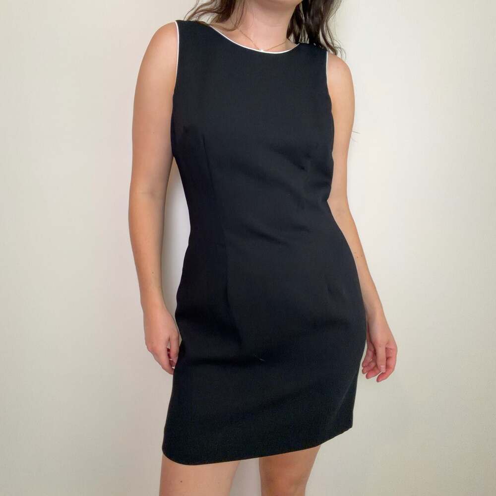 Datiani Vintage Black Sleeveless Mini Dress